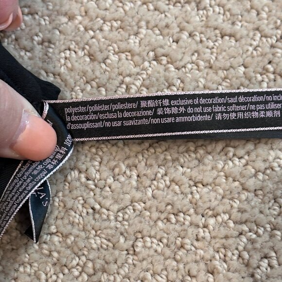 Victoria's Secret Sports Bra Racerback Lightweight Black Size 32DD #817743-QB4 - Picture 12 of 12